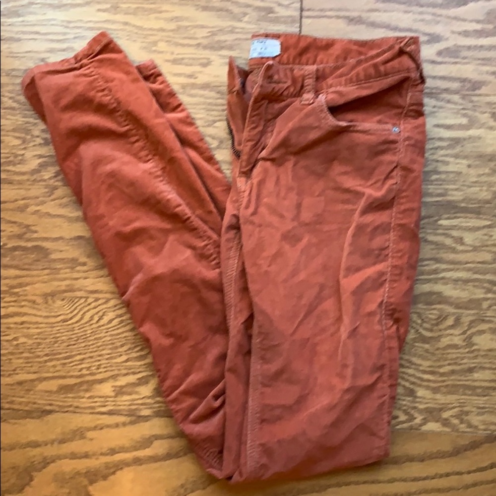 Free People Orange Cord pants